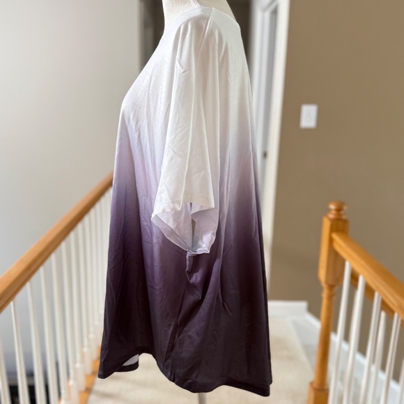 Emery Rose Plus Size Women's Summer Loose Country Ombre T-Shirt, Size 4X - Picture 8 of 8